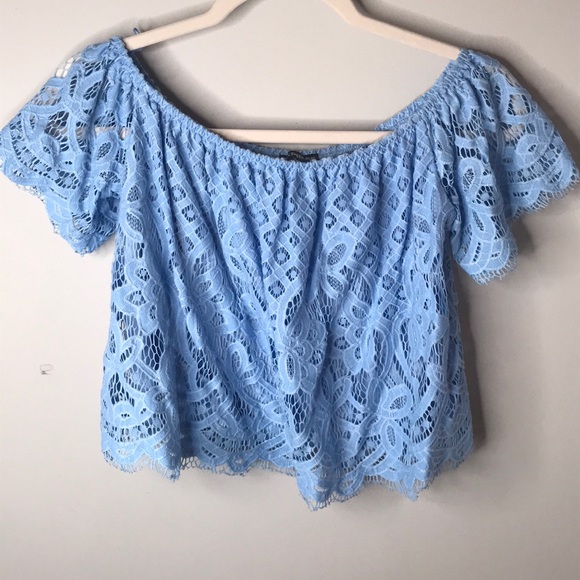 Express Tops - Light Blue Express Top Sz Small